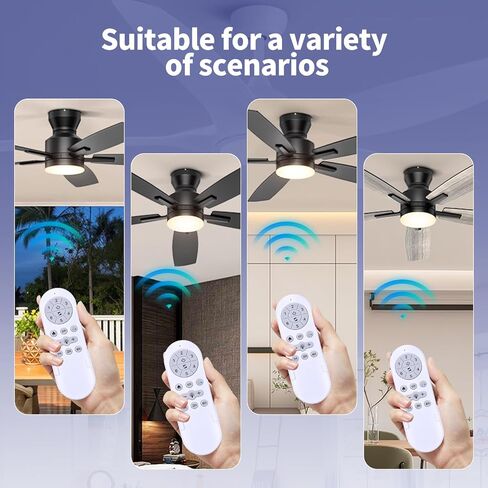 Replacement Remote Control for addlon 32/42/52 Inch Ceiling Fans with Lights, 6 Speed Control, Light Dimmer, Reversible in Saudi Arabia