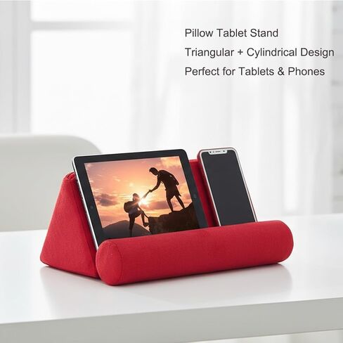 Tablet Pillow Stand, Phone Stand Tablet Holder for Bed, Bed Rest Cushion Holder Reading Support for Tablet, E-Reader & Smartphone in Saudi Arabia