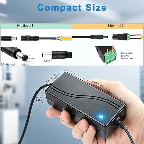 Security Camera Power Supply, CCTV Camera Power Adapter, 12V 5A Power Supply for Lorex,Samsung,Q-See,Night Owl,Swann,Annke,CCTV DVR Surveillance System, 5050 3528 LED Strip with 8-Way Splitter Cable in Saudi Arabia