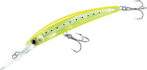 Yo-Zuri Crystal 3D Minnow Deep Diver Lure, Chartreuse Silver, 6-Inch in Saudi Arabia