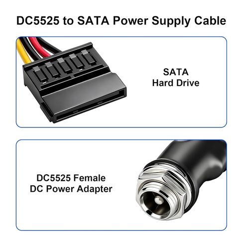 OwlTree DC 12V Female to 3 SATA IDE 5V Hard Drive Power Supply Cable in Saudi Arabia