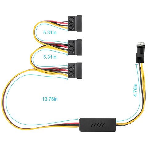 OwlTree DC 12V Female to 3 SATA IDE 5V Hard Drive Power Supply Cable in Saudi Arabia