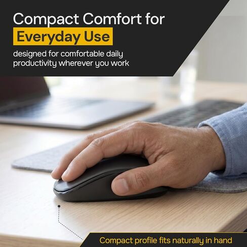 Goldtouch Wireless Mouse for Office, Bluetooth and 2.4 GHz, Black, 1 Count in Saudi Arabia