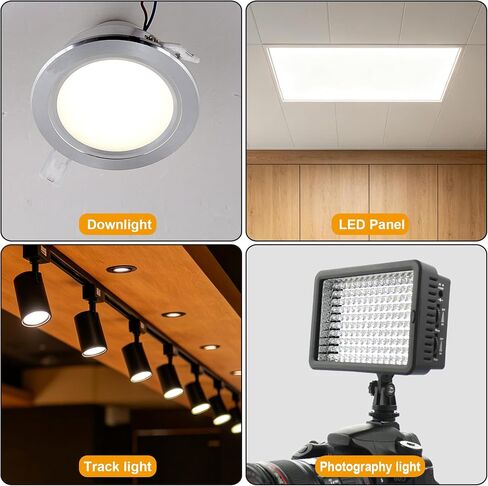 4 قطع من لوحة توزيع الضوء LED مقاس 11.8 بوصة × 7.8 بوصة × 0.04 بوصة، ورقة غطاء منتشرة مضادة للوهج، مرشح ضوء ناعم لأضواء السقف، الإضاءة السفلية، أضواء المسار in Kuwait