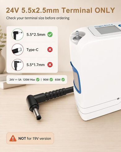 VASTHOME 24V 120W Power Cord for Inogen Rove 6 4 G5 IO-500 BA-500 BA-501 in Saudi Arabia