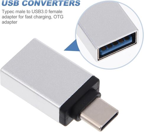 Tofficu 4pcs Type C to USB 3.0 Adapter for Data Transfer, Aluminum Alloy in Kuwait