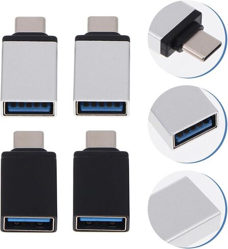 Tofficu 4pcs Type C to USB 3.0 Adapter for Data Transfer, Aluminum Alloy in Kuwait