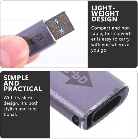 Tofficu USB a Type C Fast Charging Converter with Light Purple in Kuwait