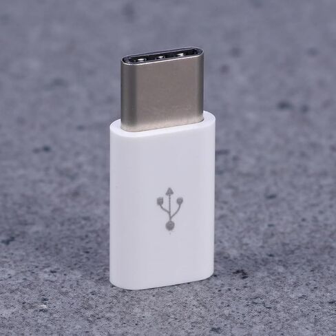 Hemoton USB Type C Adapter to Micro USB with 56k Resistor Alloy White in Saudi Arabia