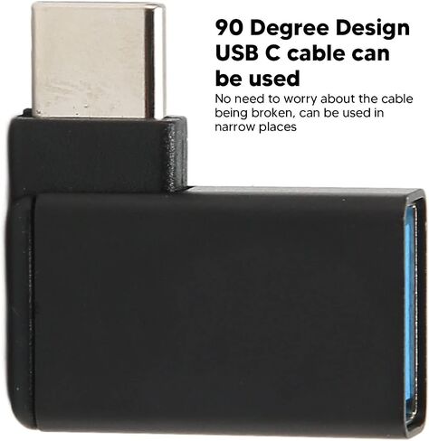 USB to Type C Adapter 90 Degree USB to Type C Converter USB Female to Type C Male Adapter for Pc Laptop Game Console in Saudi Arabia