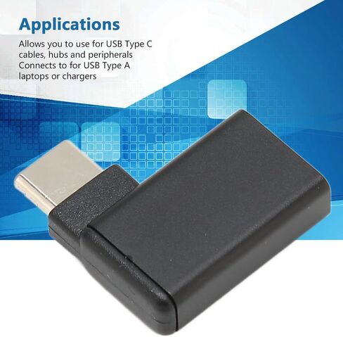USB to Type C Adapter 90 Degree USB to Type C Converter USB Female to Type C Male Adapter for Pc Laptop Game Console in Saudi Arabia