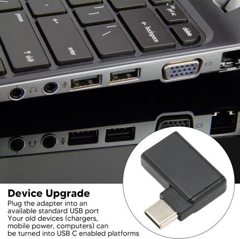 USB to Type C Adapter 90 Degree USB to Type C Converter USB Female to Type C Male Adapter for Pc Laptop Game Console in Saudi Arabia