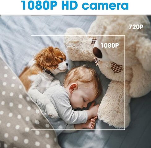 Hidden Camera Clock 1080P HD Wireless Spy Camera for Home Security,WiFi Mini Nanny Cam with Night Vision,Motion Detection,Remote Live Stream in Saudi Arabia