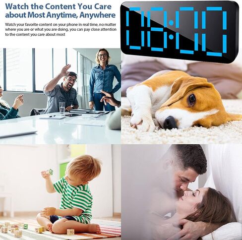 Hidden Camera Clock 1080P HD Wireless Spy Camera for Home Security,WiFi Mini Nanny Cam with Night Vision,Motion Detection,Remote Live Stream in Saudi Arabia