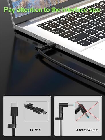 Slim 140W USB-C Laptop Charger Compatible with HP OMEN Transcend 14t-fb 14-fb1047nr 14-fb0097nr ZBook 8/Ultra, Spectre x360 2-in-1 16t-aa 16-aa0xxx Spectre Foldable 17 Power Adapter in Saudi Arabia
