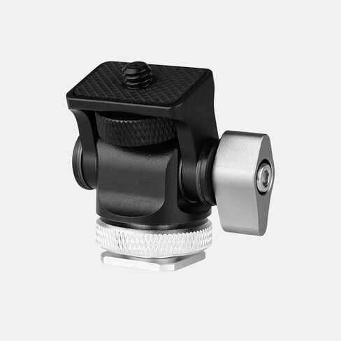 Mini Tripod Head Mini Ball Head Camera Mount Adapter Tripod Ball Head with 1/4 Inch Screw 360 Rotation 180 Tilt Aluminum Alloy Stable Support, Silver Bottom in Saudi Arabia