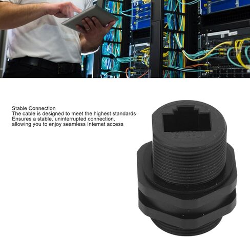Ethernet Network Cable Connector IP68 CAT6 Female to Female RJ45 Coupler Straight Through Extender Compatible with in Kuwait