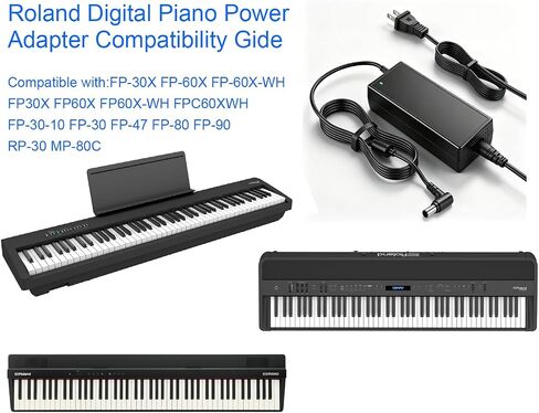 12v ac/dc Adapter for psb-7u Compatible with Roland fp-30x FP-60X fp-90x in Saudi Arabia