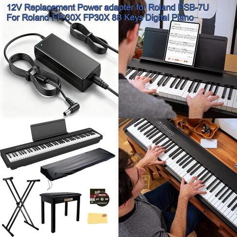 12v ac/dc Adapter for psb-7u Compatible with Roland fp-30x FP-60X fp-90x in Saudi Arabia
