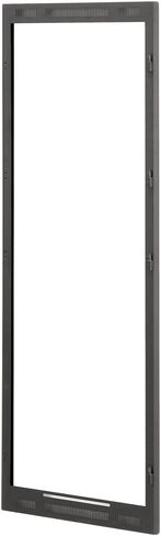 Lowell LDDF-35 Dual Door Frame for 23 Inches Wide Rack; 35U: Accepts 14U Top Door, 21U Bottom Door; Certified U.S. Steel; Frame Mounts Without Using Panel Mounting Space; Black Powder Epoxy Finish in Saudi Arabia
