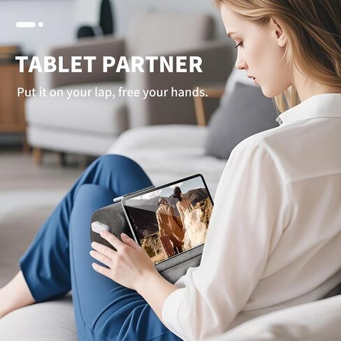 حامل وسادة الكمبيوتر اللوحي CreaDream، وسادة وسادة لجهاز IPad، حامل الكمبيوتر اللوحي للسرير والحضن والمكتب مع 3 زوايا عرض، ملحق الكمبيوتر اللوحي متوافق مع أجهزة الكمبيوتر اللوحية مقاس 4-13 بوصة Kindle وGalaxy Tab والقارئ الإلكتروني (رمادي) in Kuwait