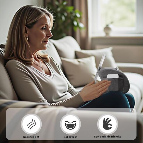 حامل وسادة الكمبيوتر اللوحي CreaDream، وسادة وسادة لجهاز IPad، حامل الكمبيوتر اللوحي للسرير والحضن والمكتب مع 3 زوايا عرض، ملحق الكمبيوتر اللوحي متوافق مع أجهزة الكمبيوتر اللوحية مقاس 4-13 بوصة Kindle وGalaxy Tab والقارئ الإلكتروني (رمادي) in Kuwait