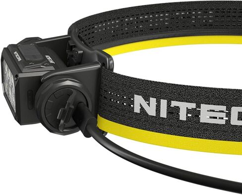 Nitecore HC65 UHE Headlamp, 2000 Lumen Max Heavy Duty Metal, USB-C Rechargeable with White, Red, and Reading Lights for Camping, Hiking, Hunting, and Industrial Works (Black) in Saudi Arabia