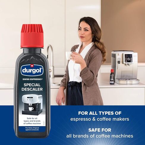 Durgol Swiss Espresso Machine Decalcifier/Descaler Solution, 4 Count in Saudi Arabia