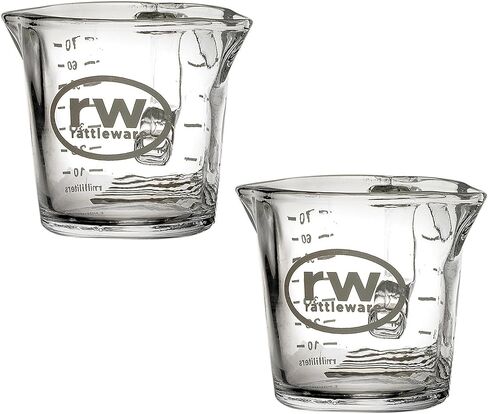 Rattleware 3 Oz Double Spout Espresso Shot Glass Pitcher 2 Pack Barista Cup in Saudi Arabia
