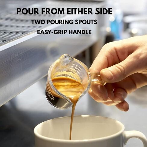 Rattleware 3 Oz Double Spout Espresso Shot Glass Pitcher 2 Pack Barista Cup in Saudi Arabia