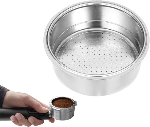 2 Pcs Stainless Steel Coffee Filter, 51mm Pressurized Espresso Filter Basket for Portafilter Machines Espresso Machine Parts Compatible with 51mm Portafilter Coffee Machines (2 Cups Capacity) in Saudi Arabia