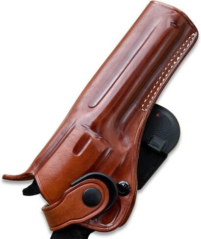 Masc OWB Leather Paddle Revolver Holster with Retention Strap, Fits Colt-Type Single Action Army .44/40/ 45Colt 5-1/2-inch, Right Hand Draw, Brown #1812# in Saudi Arabia