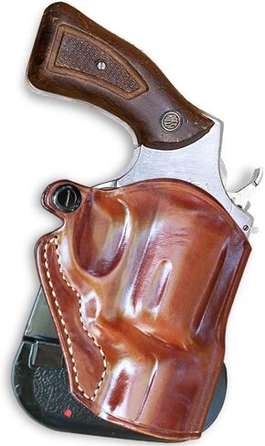 Masc Premium Leather OWB Paddle Holster Open Top Fits Rossi .38 Special 5-Shot 2-inch, Right-Hand Draw, Brown #1387# in Saudi Arabia