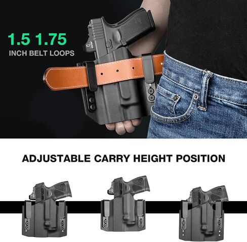 WARRIORLAND Taurus G2C / G3C Olight PL-Mini 2 Valkyrie Holster OWB Kydex Made Optic Cut: Taurus G2C / G3C / Millennium G2 PT111 / PT140 w/PL-MIN 2, Outside Waistband Carry, Adj. Ride Height, Right in Saudi Arabia