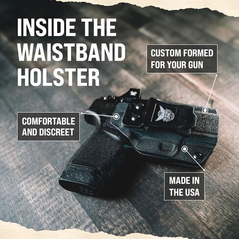 We The People Holsters - Constitution - Inside Waistband Concealed Carry - IWB Kydex Holster - Adjustable Ride/Cant/Retention in Kuwait