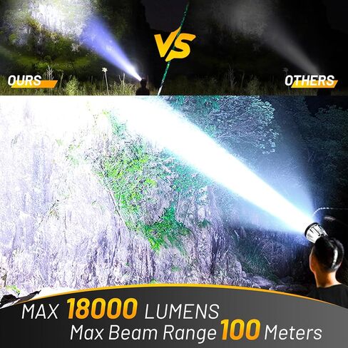 High end version Super Bright Headlamp High Power Headlight LED Rechargeable Motion Sensor Hunting head lamp Flashlight Spotlight Waterproof Light for Outdoor Fishing Camping Hiking New upgrade in Kuwait