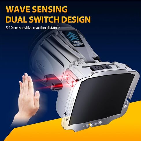 High end version Super Bright Headlamp High Power Headlight LED Rechargeable Motion Sensor Hunting head lamp Flashlight Spotlight Waterproof Light for Outdoor Fishing Camping Hiking New upgrade in Kuwait