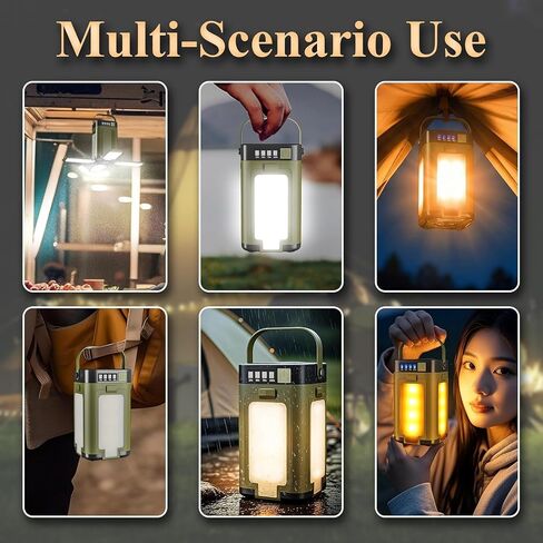 Solar Rechargeable Camping Lantern, IPX4 Waterproof, 6 Modes in Saudi Arabia