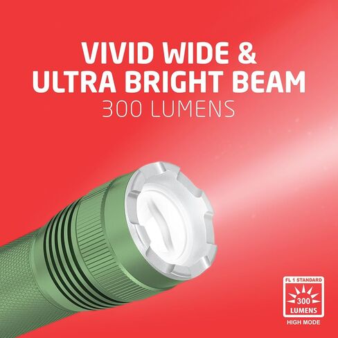 EVEREADY Tactical Light, 300 Lumen, IPX4 Water Resistant, Durable Metal LED Flashlight, Indoor and Outdoor Metal Flashlight in Saudi Arabia