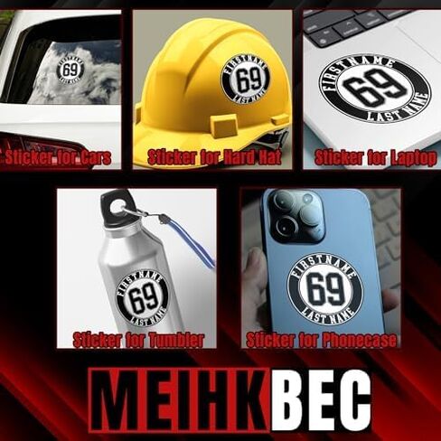 Personalized Player Name Number for Baseball Bat Knob Personalized Baseball Softball Bats Helmet Decal Waterproof Vinyl Sticker for Helmet Laptop Water Bottle Bumper Stickers for Sport Men in Saudi Arabia