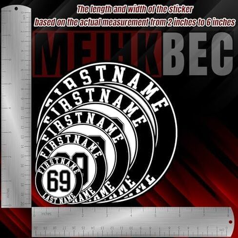 Personalized Player Name Number for Baseball Bat Knob Personalized Baseball Softball Bats Helmet Decal Waterproof Vinyl Sticker for Helmet Laptop Water Bottle Bumper Stickers for Sport Men in Saudi Arabia