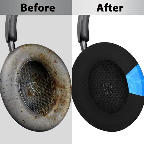 Adhiper Replacement Ear Pads for Bose QuietComfort Ultra (QC Ultra) Headphones, Upgraded Cooling Gel Earpad Cushions with High Density Memory Foam & Softer Ice Silk Fabric, Accessories - Black in Saudi Arabia