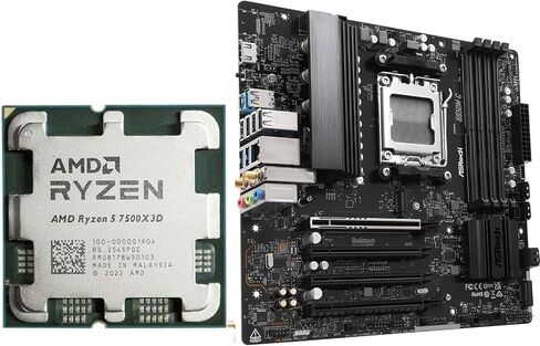 MICRO CENTER AMD Ryzen 5 7500X3D Processor with ASRock B850M-C Motherboard in Kuwait