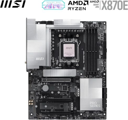 Micro Center CPU Motherboard Memory Combo: AMD Ryzen 7 9800X3D CPU Processor + MSI PRO X870E-P WiFi Motherboard + KLEVV Bolt V DDR5 32GB (2x16GB) 6400MHz CL30 Ram Memory White in Kuwait