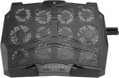 Generic Laptop Cooler High Speed 3500RPM Portable Cooling Pad with 12 Fans Adjustable Height for Home Office Use in Saudi Arabia