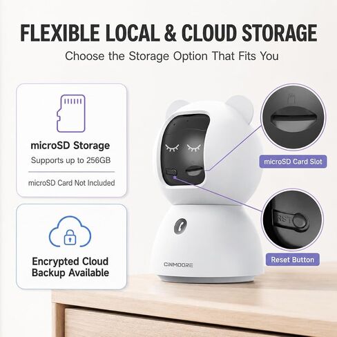 2.5K 4MP Indoor Security Camera for Baby and Pet, WiFi Camera with 355° Pan/Tilt, Human & Pet Detection, Auto Tracking, Night Vision, Two-Way Audio and Privacy Mode in Saudi Arabia