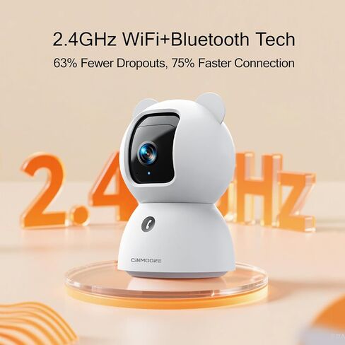 2.5K 4MP Indoor Security Camera for Baby and Pet, WiFi Camera with 355° Pan/Tilt, Human & Pet Detection, Auto Tracking, Night Vision, Two-Way Audio and Privacy Mode in Saudi Arabia