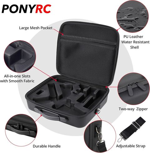 RS 4 Mini Carrying Case, Waterproof Portable PU leather Storage Shoulder Bag Travel Case for DJI RS 4 Mini Creator Combo Gimbal Lightweight Stabilizer & Accessories in Saudi Arabia