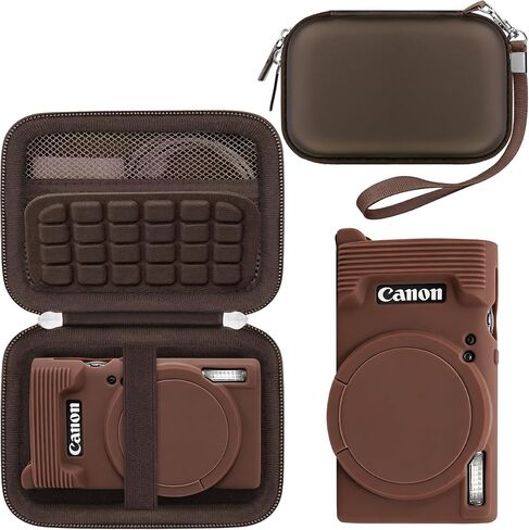 RAIALL Case for Canon PowerShot ELPH 360/IXY 650/IXUS 285 HS Camera, Brown in Saudi Arabia
