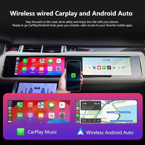 Car Radio for Range Rover Sport L494 (2013 2014 2015 2016 2017 2018) Android 13 Stereo 24.6 inch Dual Screen Built-in Wireless Carplay/Android Auto (Ivory White, Boschs System) in Saudi Arabia
